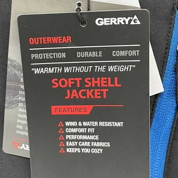 Brand New Gerry Boys Small Falcon Softshell Black Jacket Coat Full Zip  Blue - Picture 5 of 8